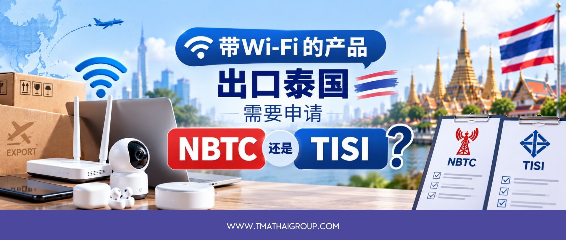 带Wi-Fi的产品出口泰国,需要申请NBTC还是TISI?